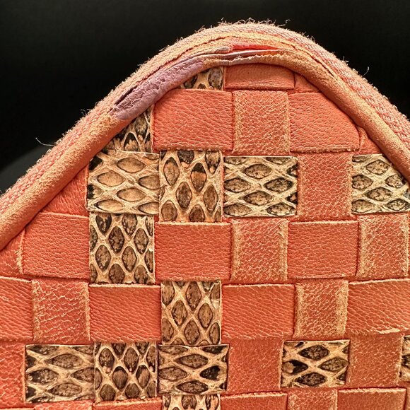 Bottega Veneta Intrecciato Snake Skin Zip Around Wallet - EUC - Picture 9 of 9